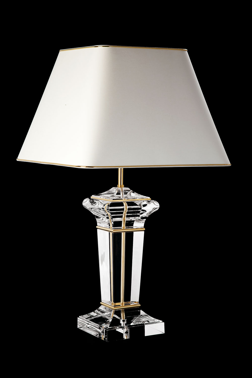 Clear 90 lamp, gilded or chrome base - Luxury lighting from Madelia Paris