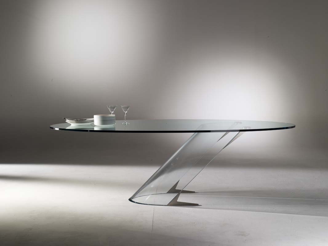 Table transparente-de repas-de luxe-ovale-madelia-paris